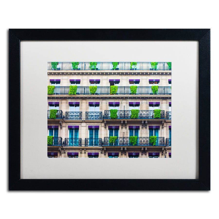 Preston Parisian Apartments Black Wooden Framed Art 18 x 22 Inches Image 1