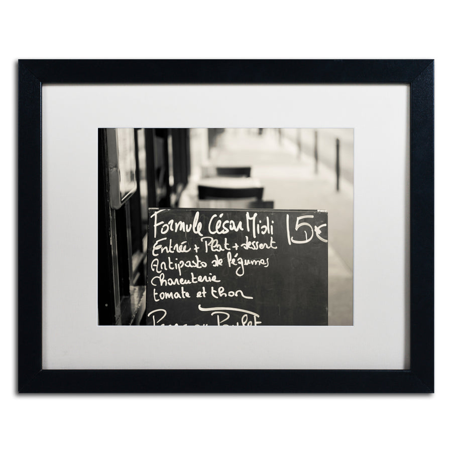 Preston Parisian Menu Black Wooden Framed Art 18 x 22 Inches Image 1