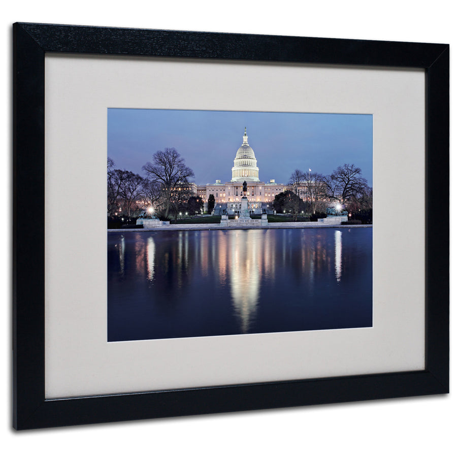 Gregory OHanlon Capitol Reflections Black Wooden Framed Art 18 x 22 Inches Image 1