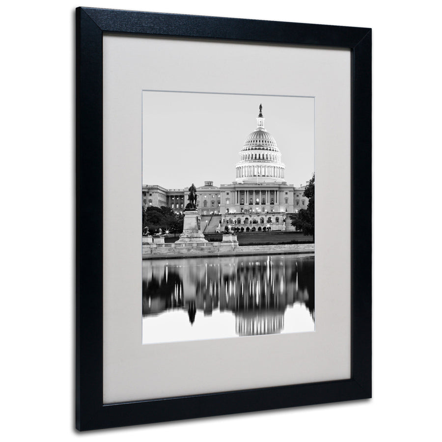 Gregory OHanlon Capitol Reflections II Black Wooden Framed Art 18 x 22 Inches Image 1