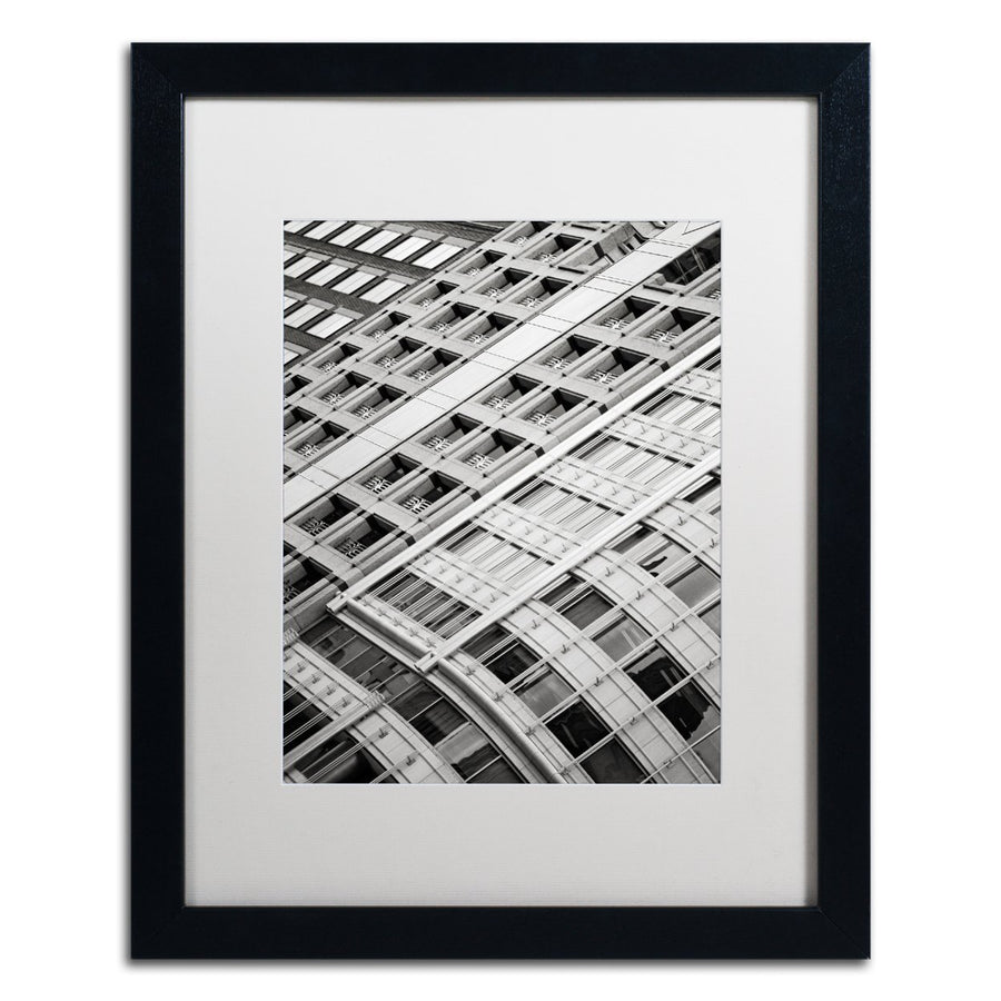 Gregory OHanlon Buildings-NY Ave Black Wooden Framed Art 18 x 22 Inches Image 1