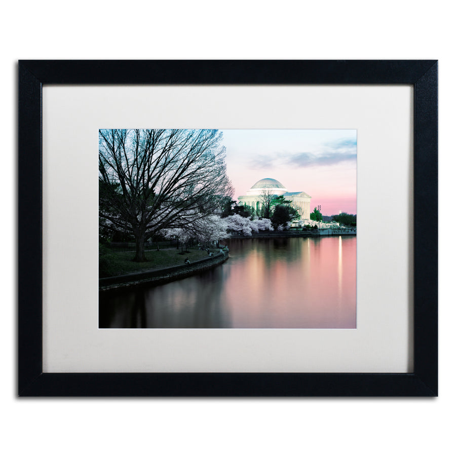 Gregory OHanlon Cherry Blossoms Twilight Black Wooden Framed Art 18 x 22 Inches Image 1