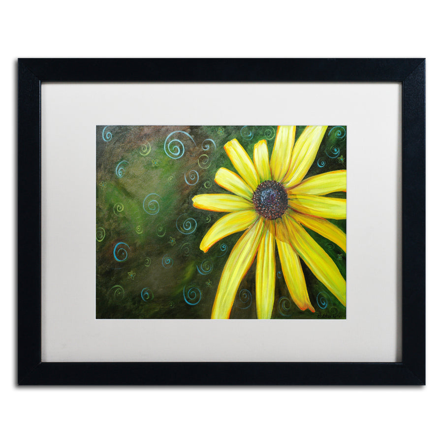 Jennifer Redstreake Black Eyed Susan Black Wooden Framed Art 18 x 22 Inches Image 1