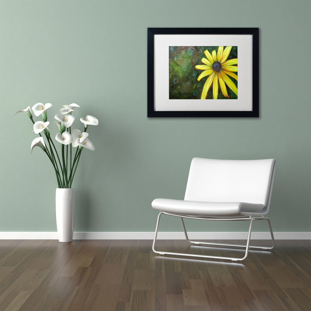 Jennifer Redstreake Black Eyed Susan Black Wooden Framed Art 18 x 22 Inches Image 2