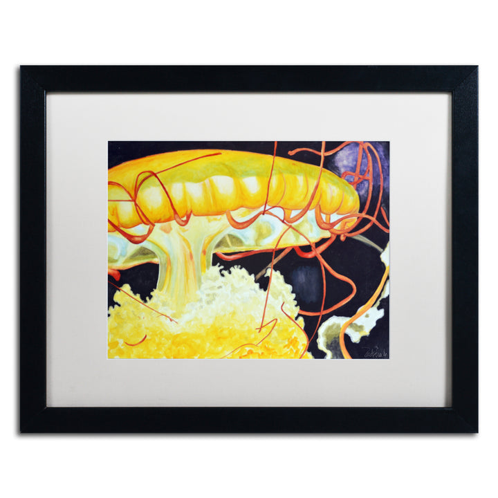 Jennifer Redstreake Chattanooga Jelly Fish Black Wooden Framed Art 18 x 22 Inches Image 1