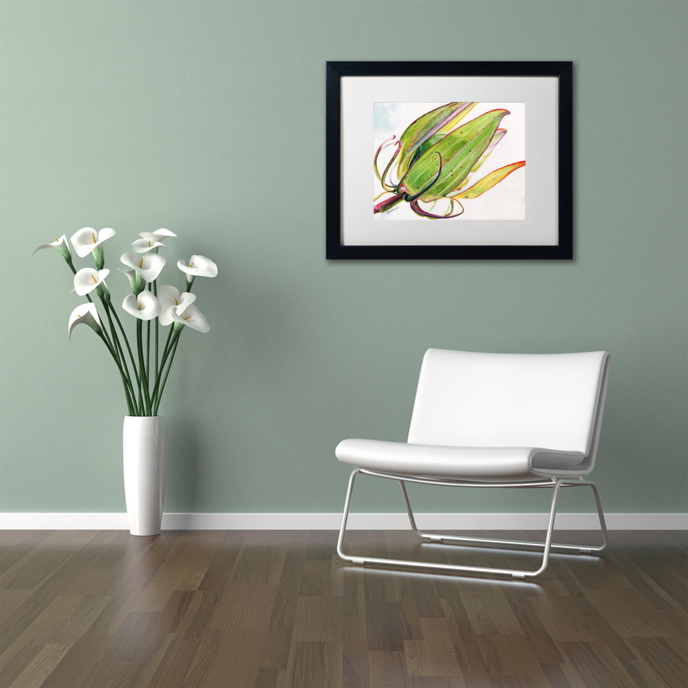 Jennifer Redstreake Flower Pod Black Wooden Framed Art 18 x 22 Inches Image 2