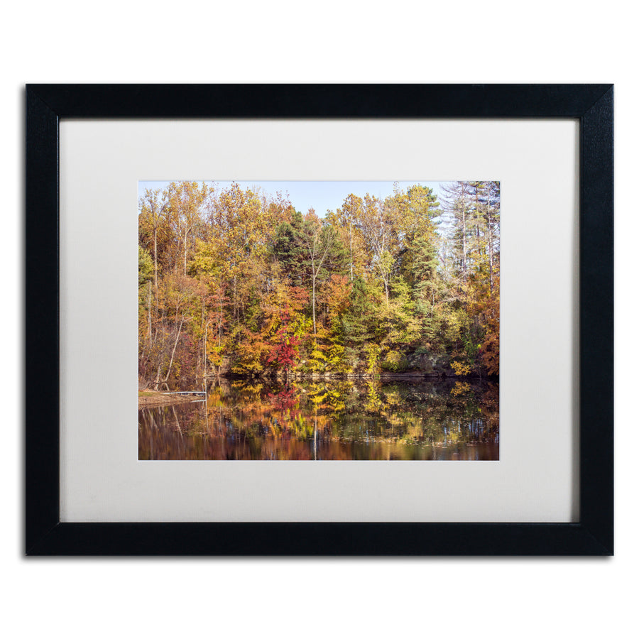 Jason Shaffer Autumn Quarry Black Wooden Framed Art 18 x 22 Inches Image 1