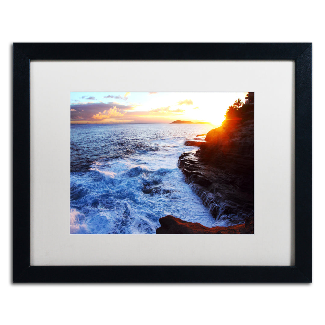 Jason Shaffer Hawaii 4 Black Wooden Framed Art 18 x 22 Inches Image 1