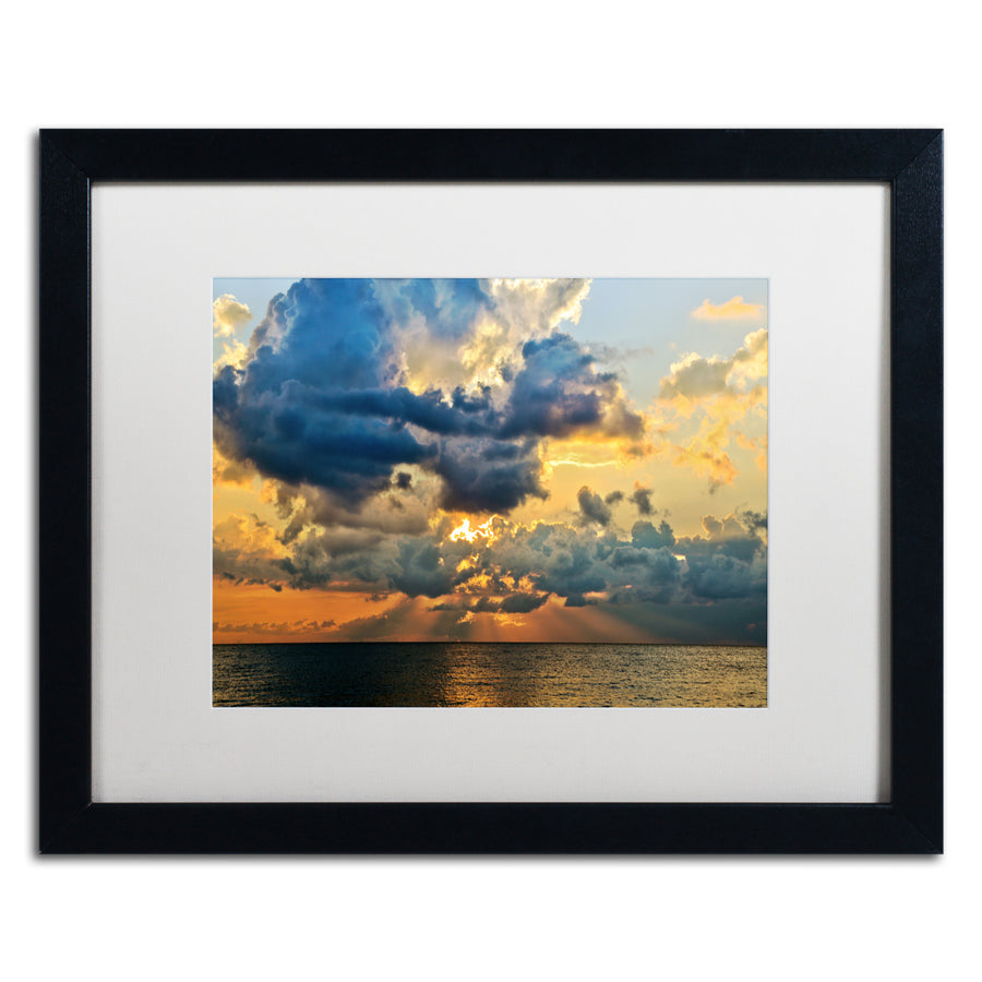 Jason Shaffer July Sunset Black Wooden Framed Art 18 x 22 Inches Image 1