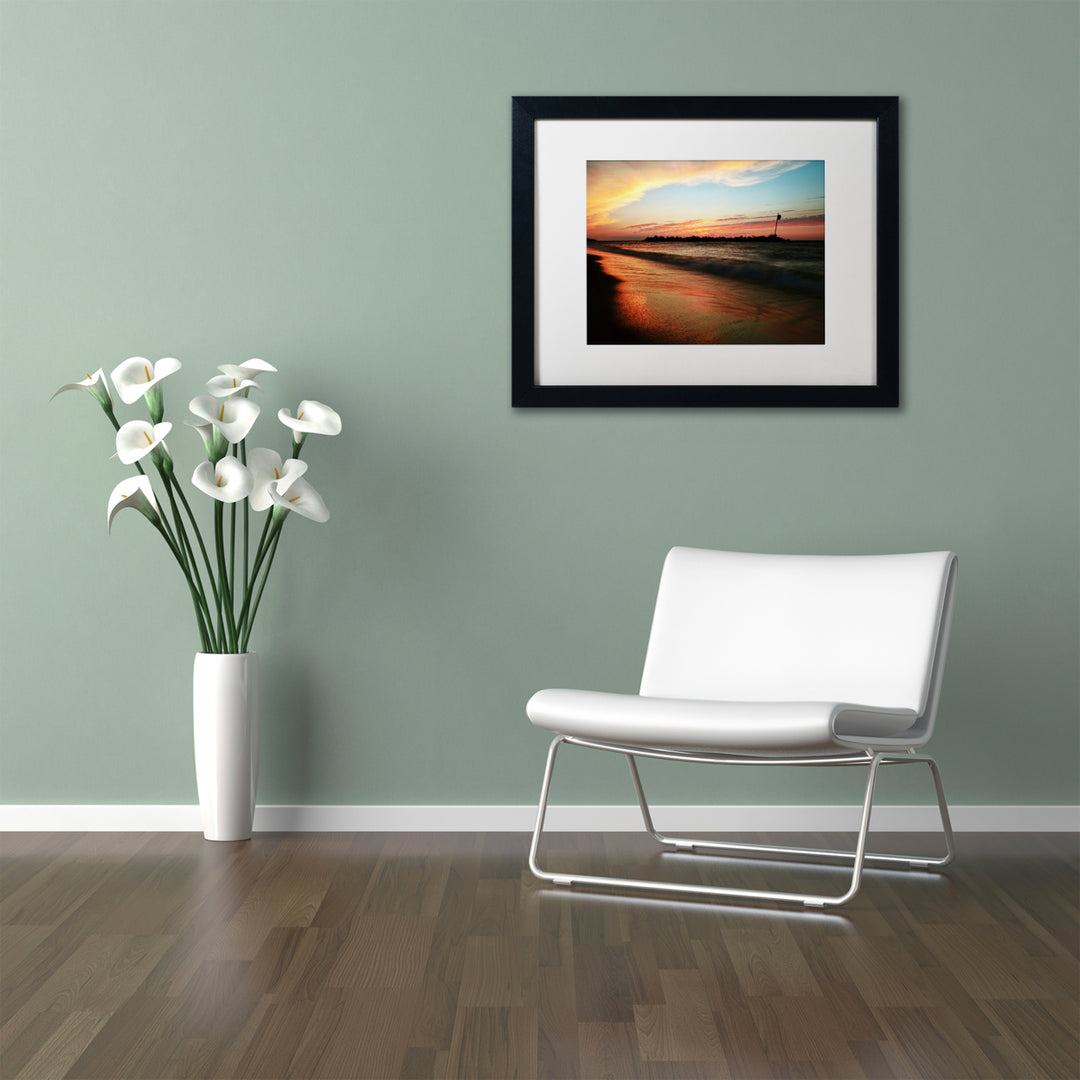 Jason Shaffer Lakeview Sunset Black Wooden Framed Art 18 x 22 Inches Image 2