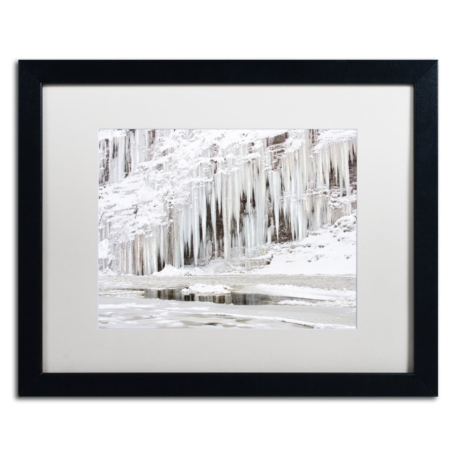 Jason Shaffer Mill Hollow Ice Black Wooden Framed Art 18 x 22 Inches Image 1