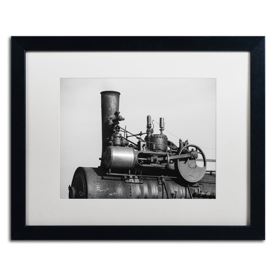 Jason Shaffer Steam Engine Black Wooden Framed Art 18 x 22 Inches Image 1