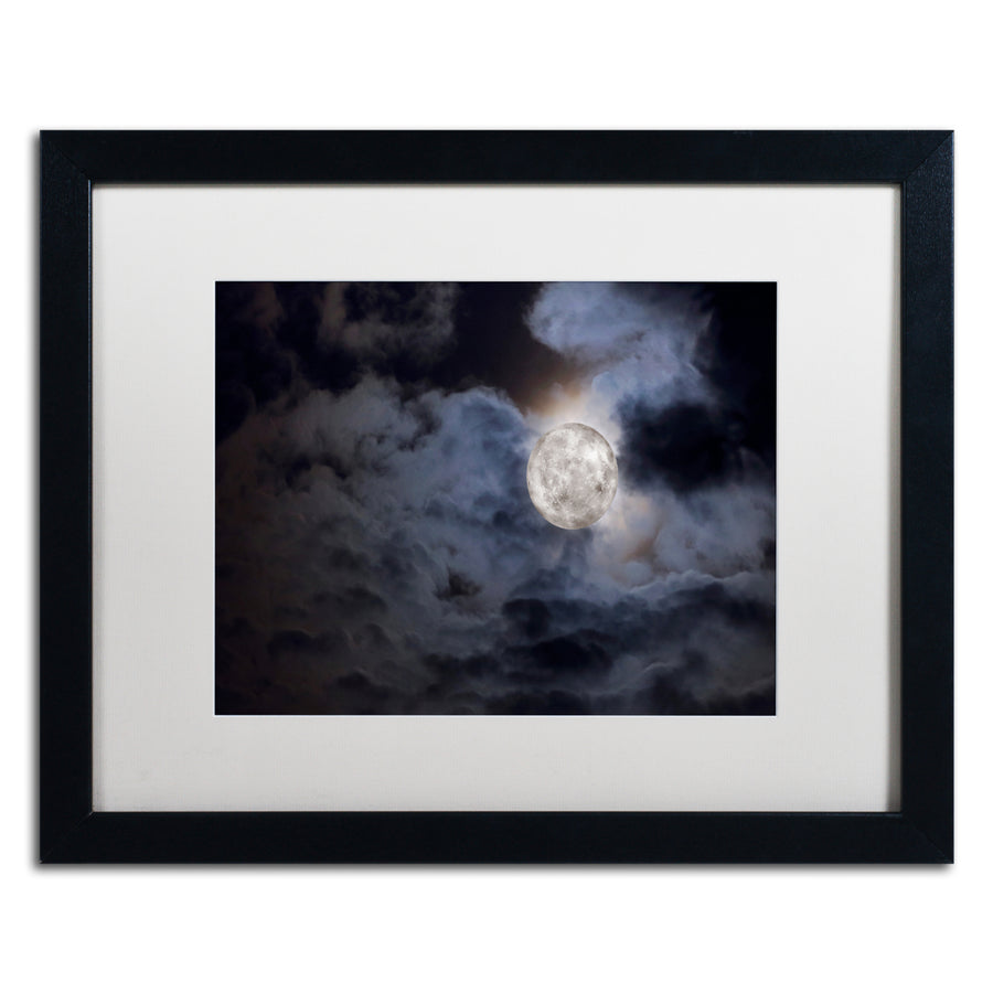 Jason Shaffer Supermoon Black Wooden Framed Art 18 x 22 Inches Image 1