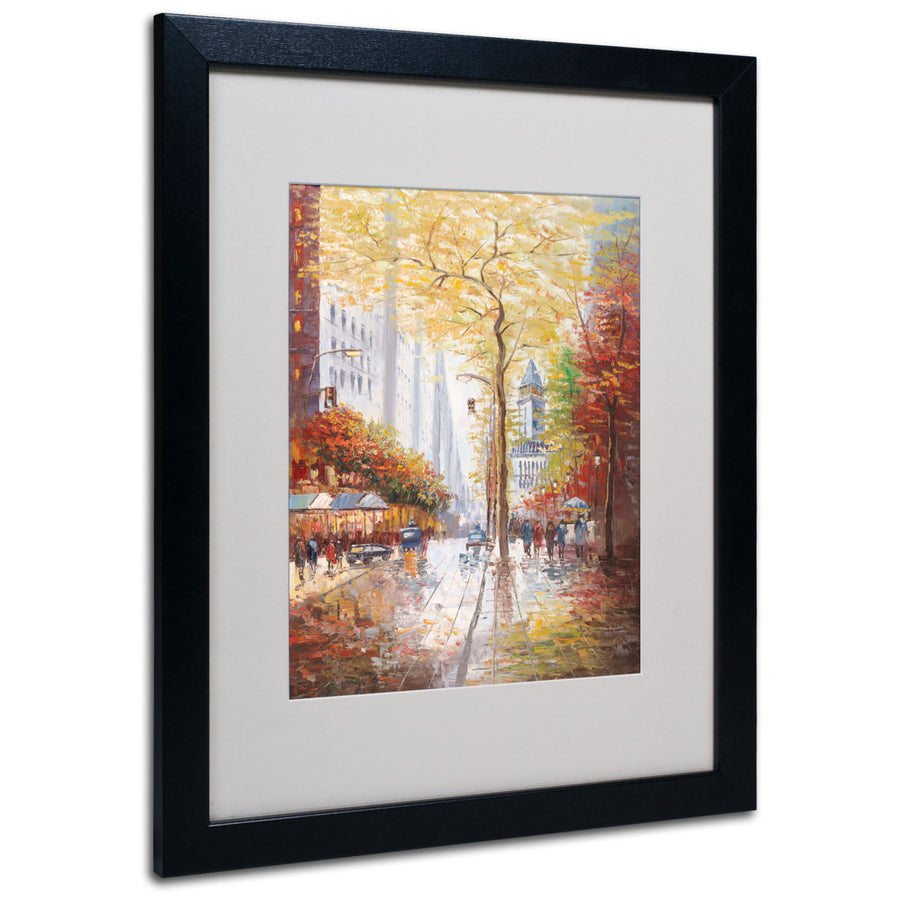 Joval French Street Scene II Black Wooden Framed Art 18 x 22 Inches Image 1