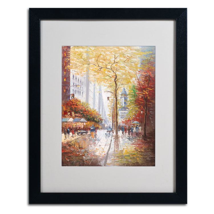 Joval French Street Scene II Black Wooden Framed Art 18 x 22 Inches Image 2