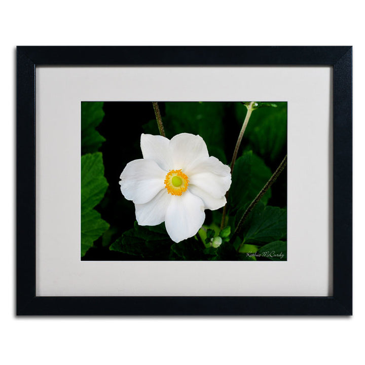 Kathie McCurdy Big White Flower Black Wooden Framed Art 18 x 22 Inches Image 2