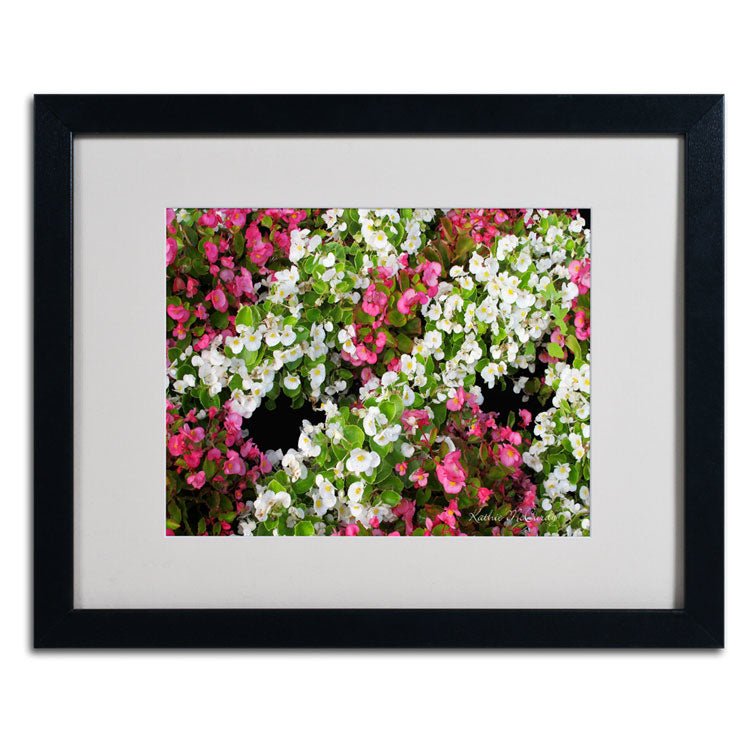 Kathie McCurdy Begonia Garden Black Wooden Framed Art 18 x 22 Inches Image 2