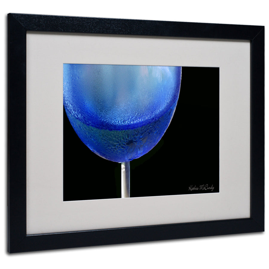 Kathie McCurdy Blue Wine Glass Black Wooden Framed Art 18 x 22 Inches Image 1