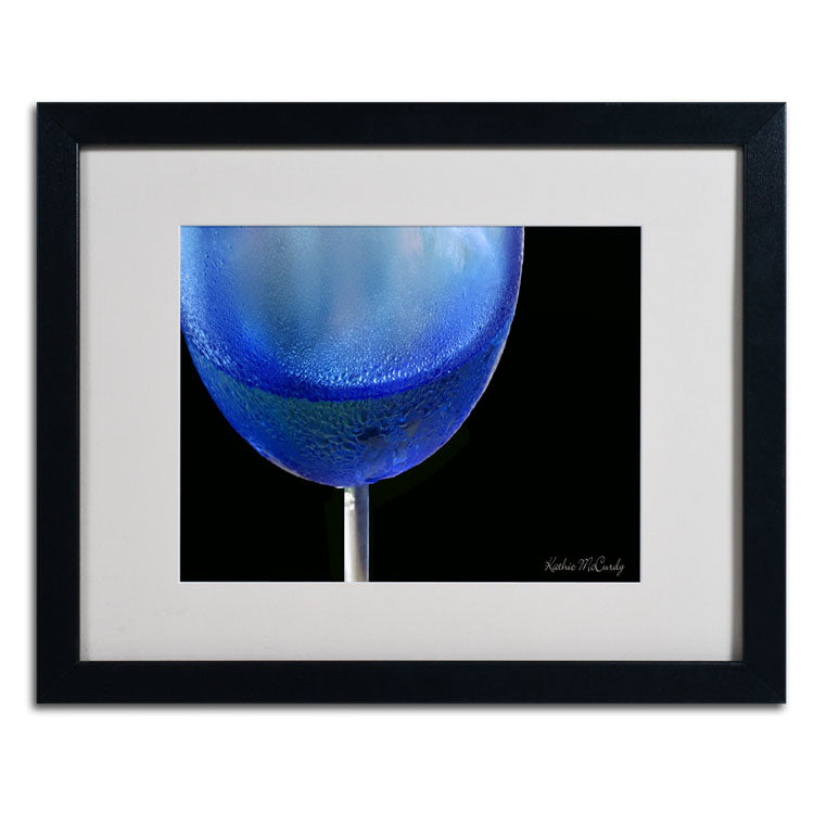 Kathie McCurdy Blue Wine Glass Black Wooden Framed Art 18 x 22 Inches Image 2