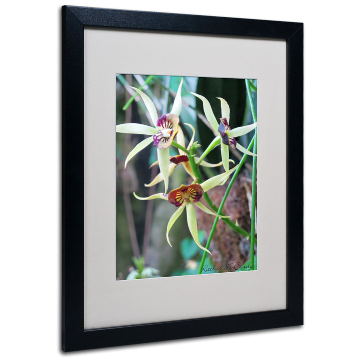 Kathie McCurdy Orchids I Black Wooden Framed Art 18 x 22 Inches Image 1