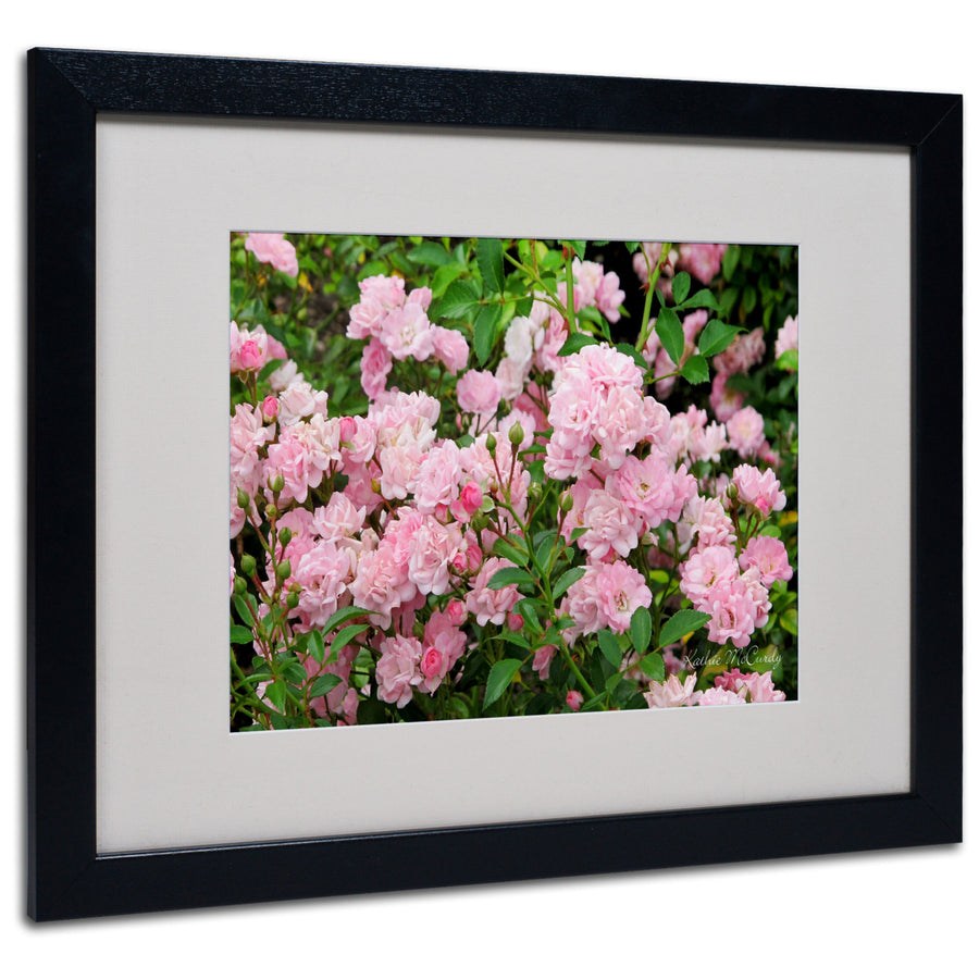 Kathie McCurdy Pink Roses Black Wooden Framed Art 18 x 22 Inches Image 1