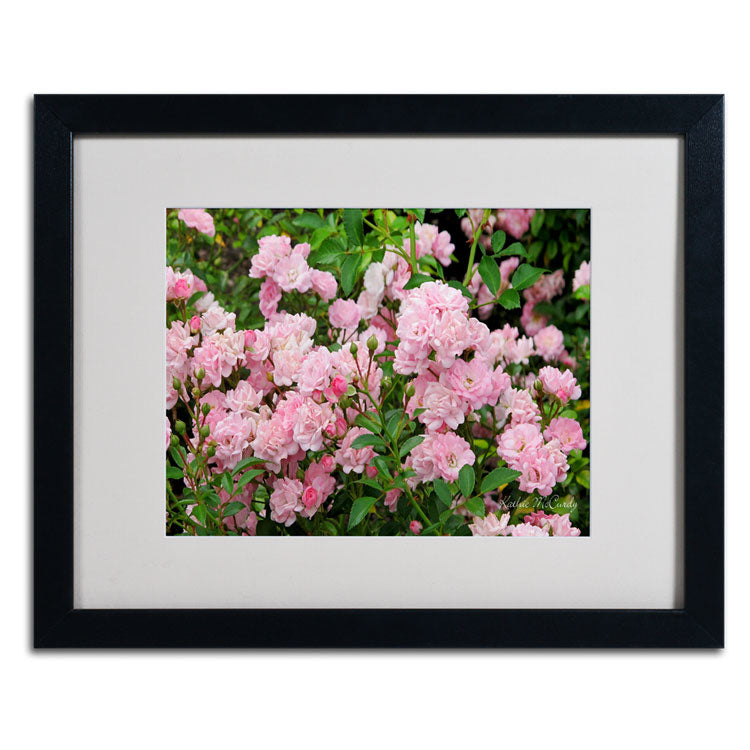 Kathie McCurdy Pink Roses Black Wooden Framed Art 18 x 22 Inches Image 2