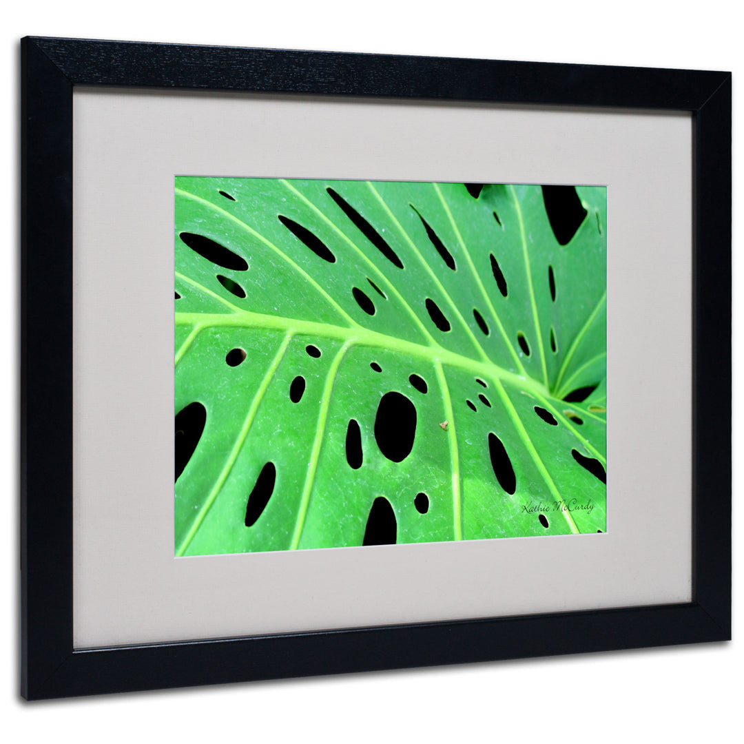 Kathie McCurdy Tropical Leaf Black Wooden Framed Art 18 x 22 Inches Image 1