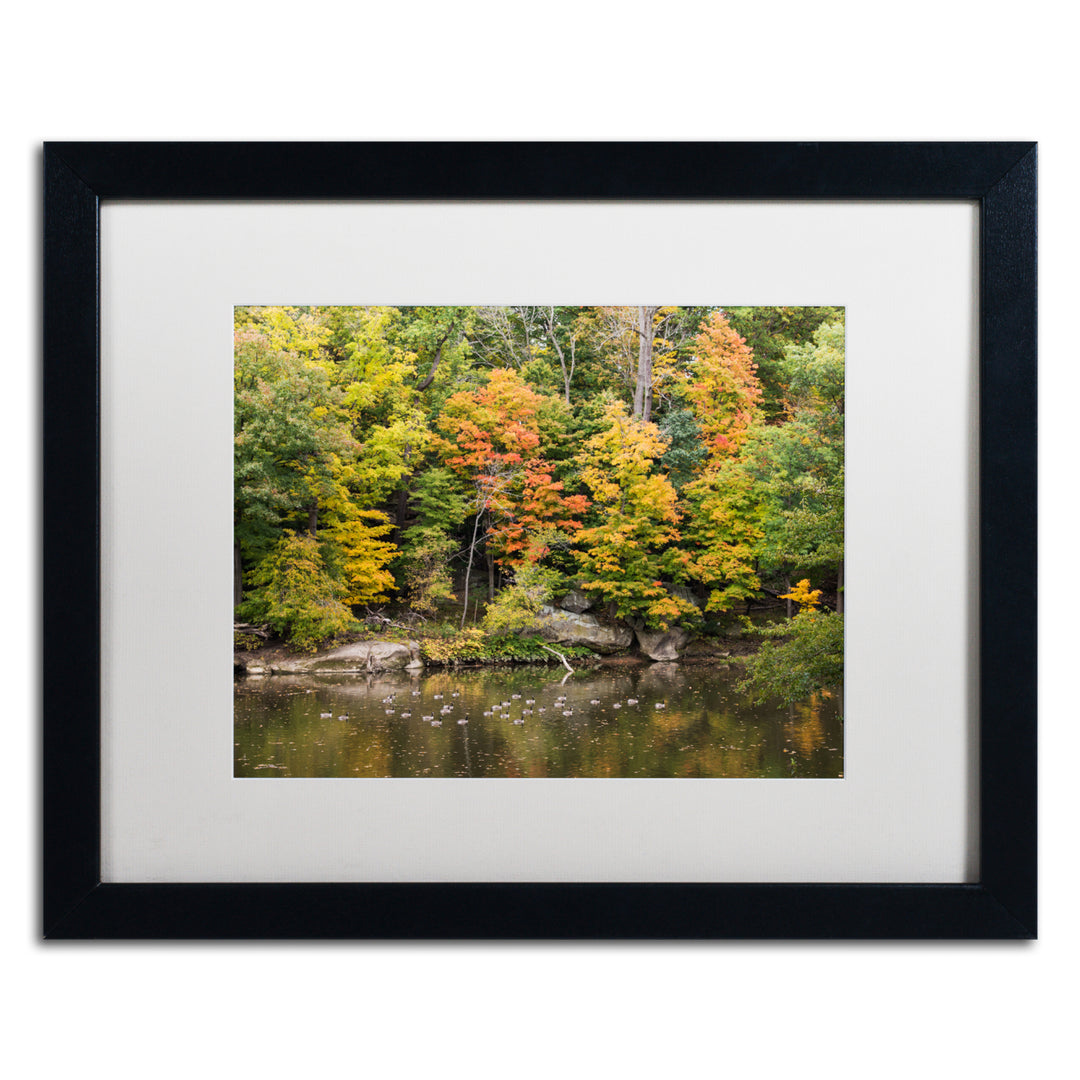 Kurt Shaffer Early Fall Black Wooden Framed Art 18 x 22 Inches Image 1