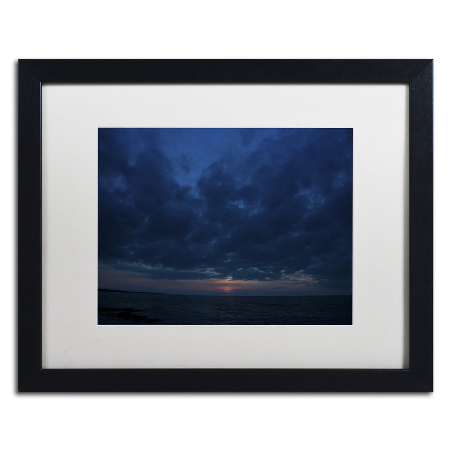 Kurt Shaffer Contemplative Sunset Black Wooden Framed Art 18 x 22 Inches Image 1