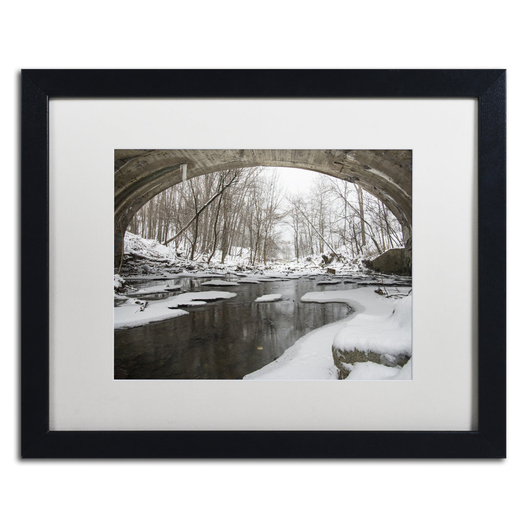 Kurt Shaffer Cold Flow Black Wooden Framed Art 18 x 22 Inches Image 1