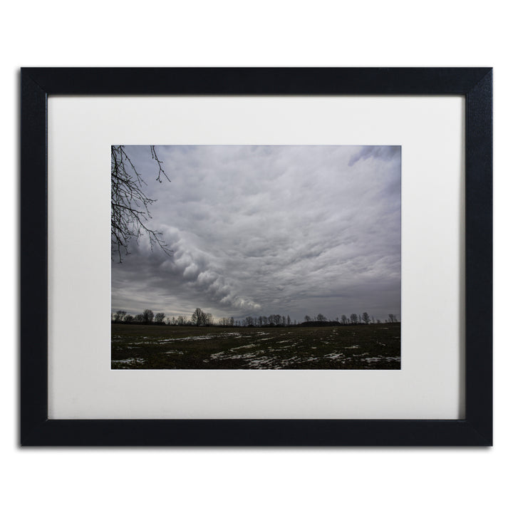 Kurt Shaffer Country Clouds Black Wooden Framed Art 18 x 22 Inches Image 1