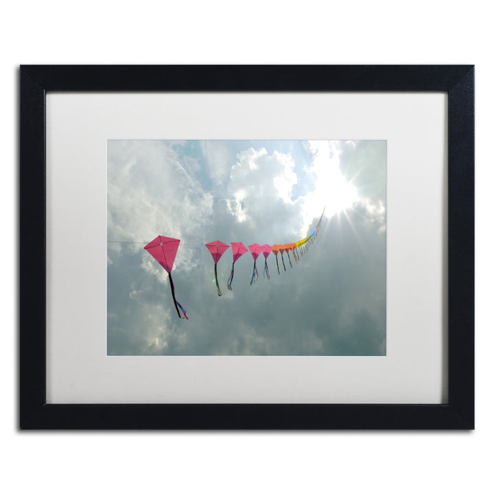Kurt Shaffer Kites to Heaven Black Wooden Framed Art 18 x 22 Inches Image 1