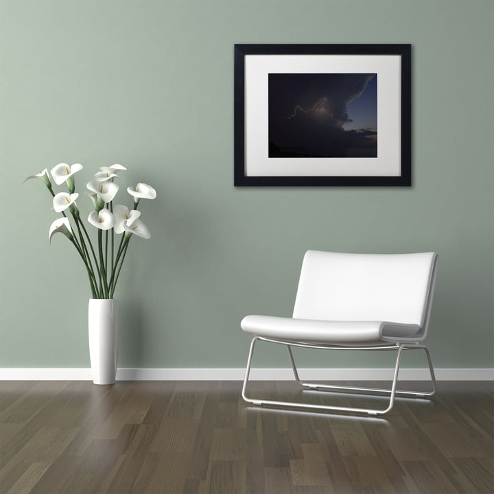 Kurt Shaffer Sunset Thunderhead 3 Black Wooden Framed Art 18 x 22 Inches Image 2