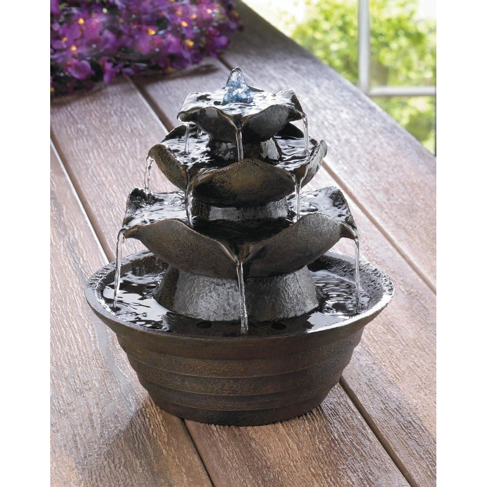 LOTUS BLOOM TABLETOP FOUNTAIN Image 1