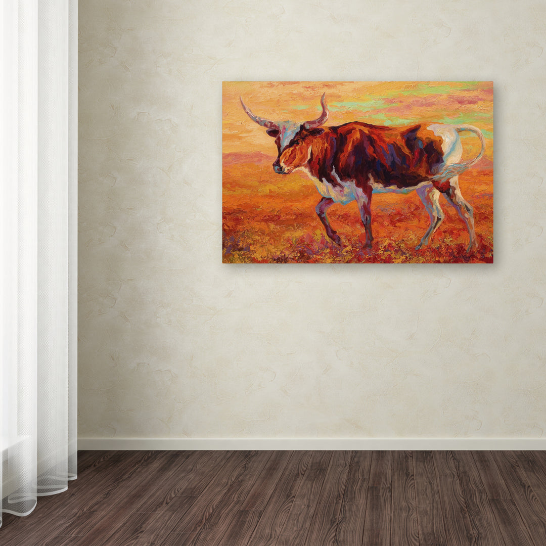 Marion Rose Longhorn Heifer Ready to Hang Canvas Art 12 x 19 Inches Made in USA Image 3