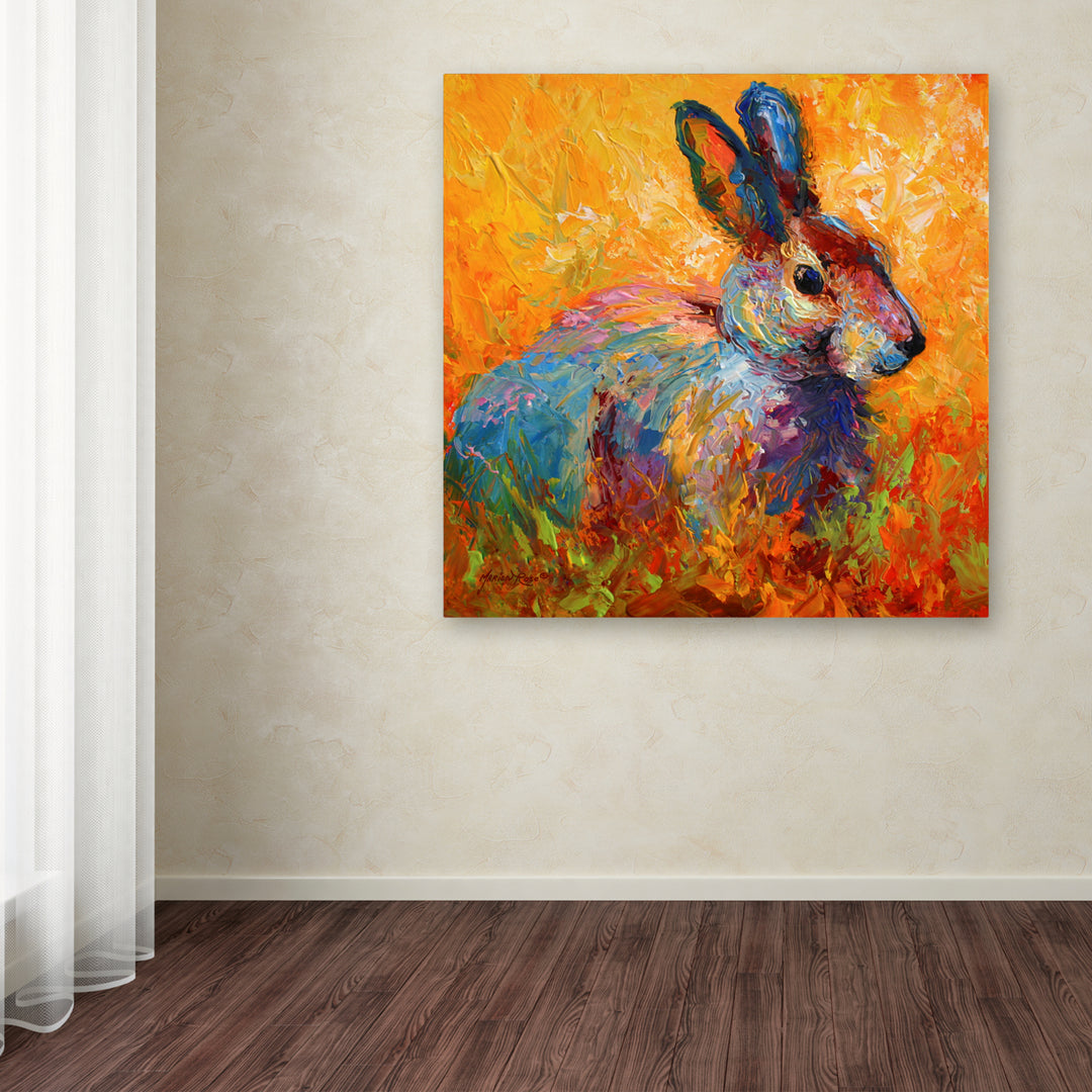 Marion Rose Bunny IV Ready to Hang Canvas Art 14 x 14 Inches Made in USA Image 3