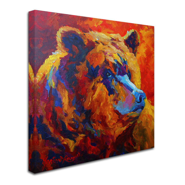 Marion Rose Grizz Portrait II Ready to Hang Canvas Art 14 x 14 Inches Made in USA Image 2