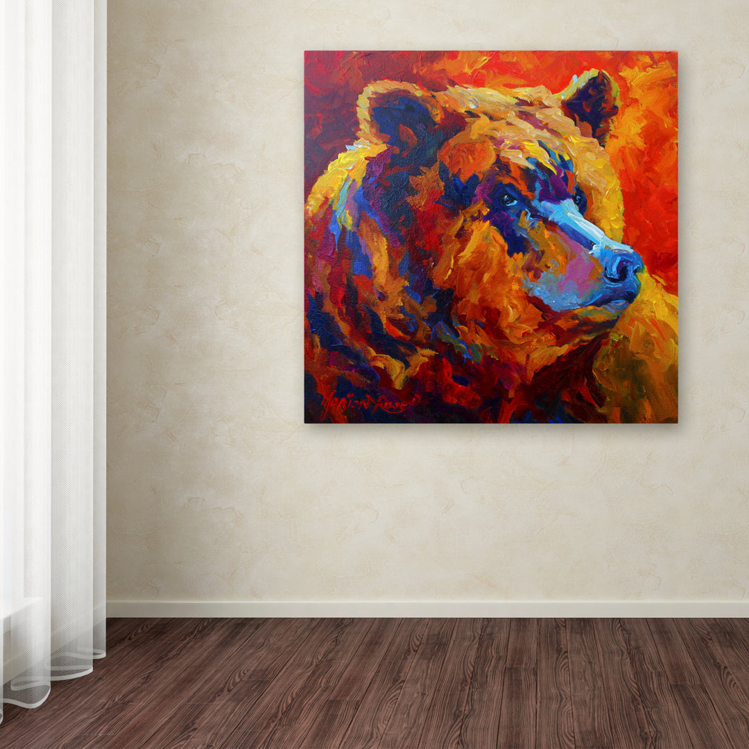 Marion Rose Grizz Portrait II Ready to Hang Canvas Art 14 x 14 Inches Made in USA Image 3