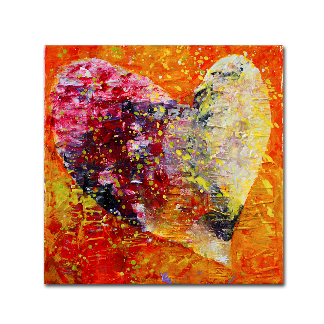 Marion Rose Heart Ready to Hang Canvas Art 14 x 14 Inches Made in USA Image 1