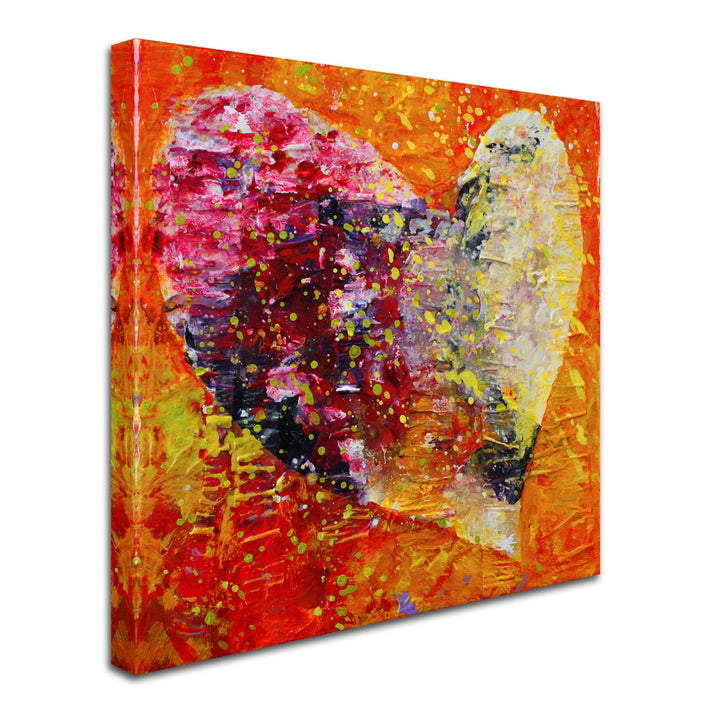 Marion Rose Heart Ready to Hang Canvas Art 14 x 14 Inches Made in USA Image 2