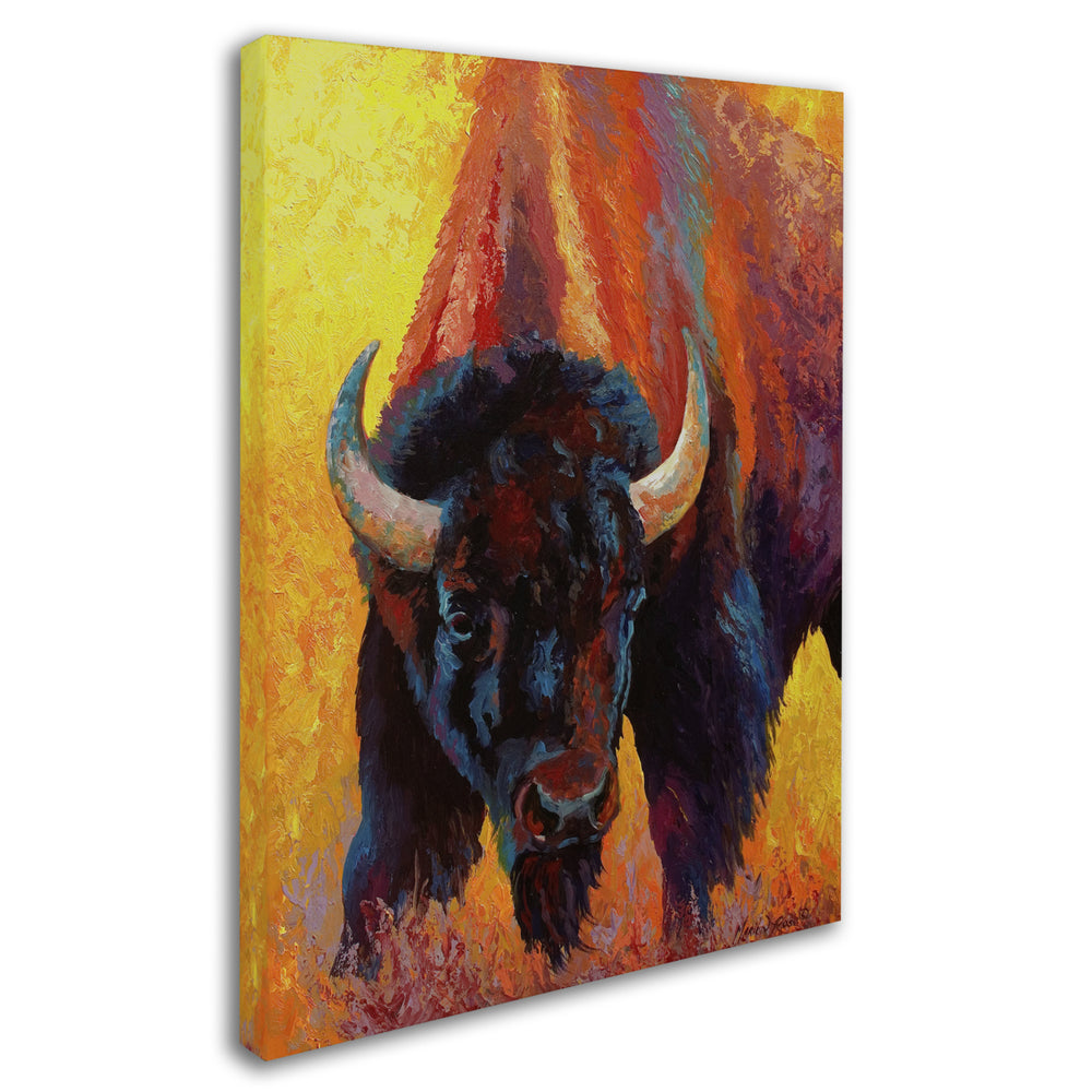 Marion Rose Back Off Bison Ready to Hang Canvas Art 14 x 19 Inches Made in USA Image 2