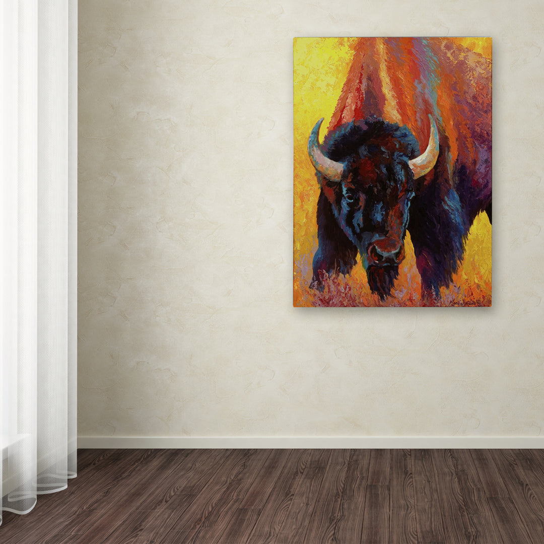Marion Rose Back Off Bison Ready to Hang Canvas Art 14 x 19 Inches Made in USA Image 3