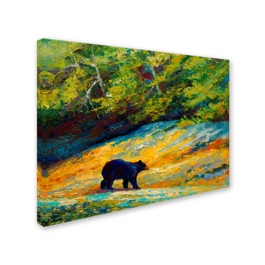 Marion Rose Beach Lunch Black Bear Ready to Hang Canvas Art 14 x 19 Inches Made in USA Image 2