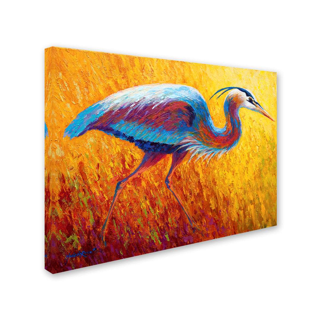 Marion Rose Blue Heron 2 Ready to Hang Canvas Art 14 x 19 Inches Made in USA Image 2