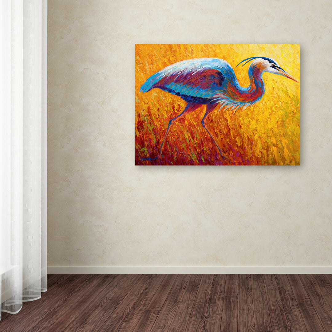 Marion Rose Blue Heron 2 Ready to Hang Canvas Art 14 x 19 Inches Made in USA Image 3