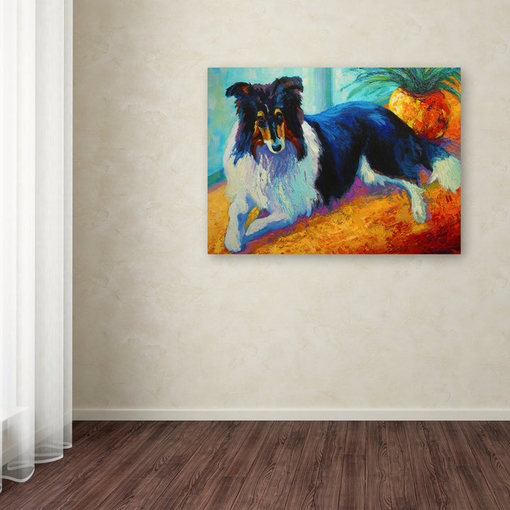 Marion Rose Collie Ready to Hang Canvas Art 14 x 19 Inches Made in USA Image 3