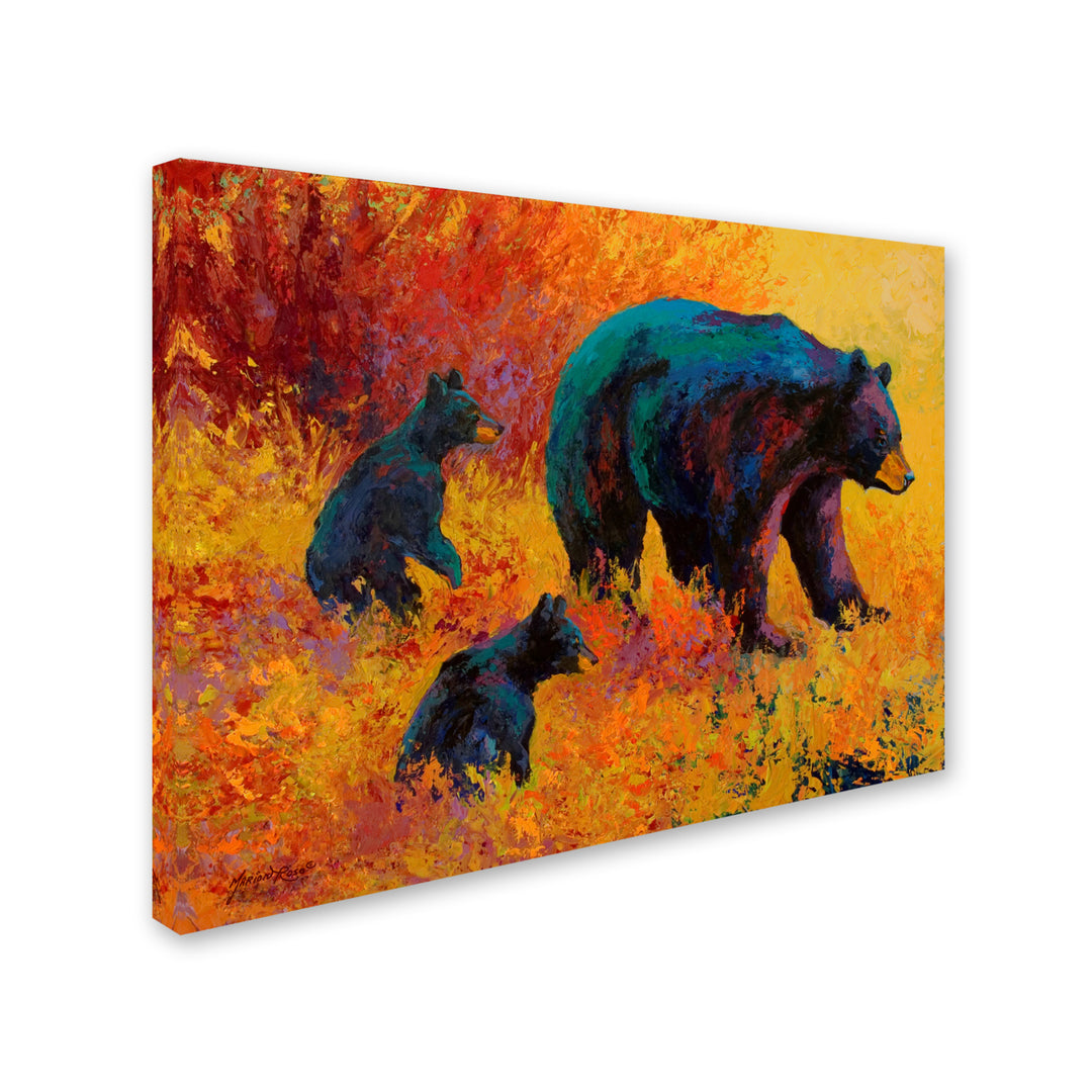 Marion Rose Double Trouble Black Bear Ready to Hang Canvas Art 14 x 19 Inches Made in USA Image 2