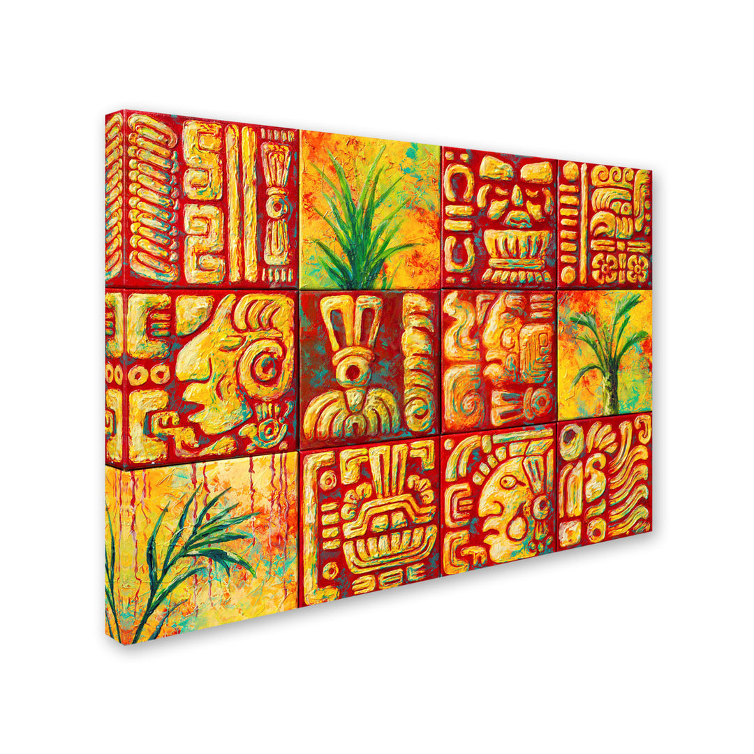 Marion Rose Mayan Tiles Ready to Hang Canvas Art 14 x 19 Inches Made in USA Image 2