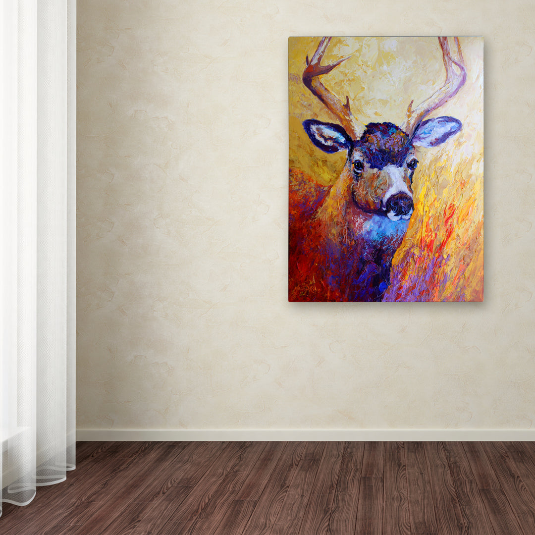 Marion Rose Mule Deer Buck Ready to Hang Canvas Art 14 x 19 Inches Made in USA Image 3