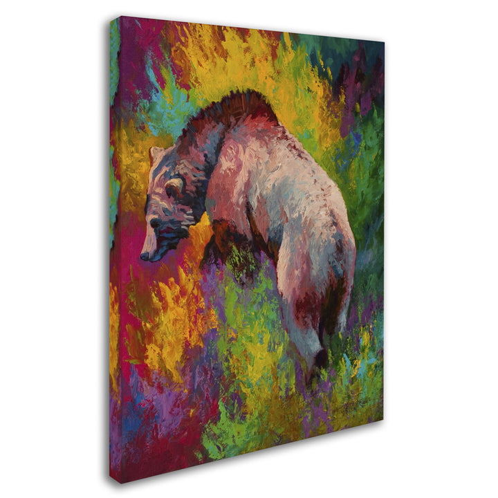 Marion Rose Up The Bank Grizzly Ready to Hang Canvas Art 14 x 19 Inches Made in USA Image 2